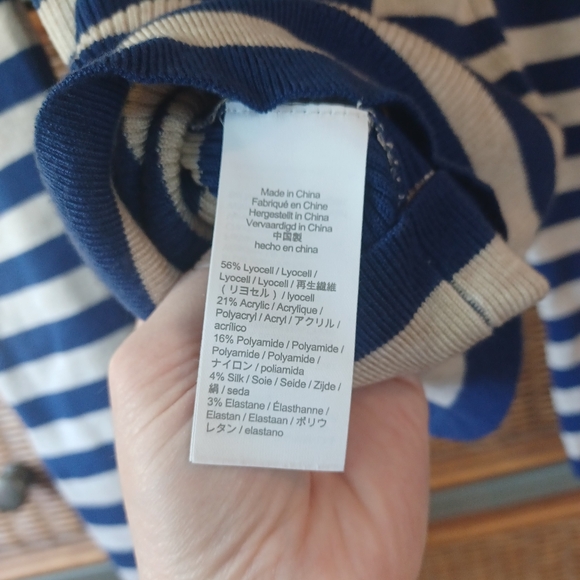 J. Crew Puff Sleeve Striped Shirt Women's Size Medium NWOT - Picture 5 of 7